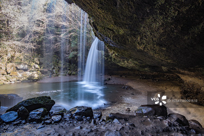 日本九州锅瀑布图片素材