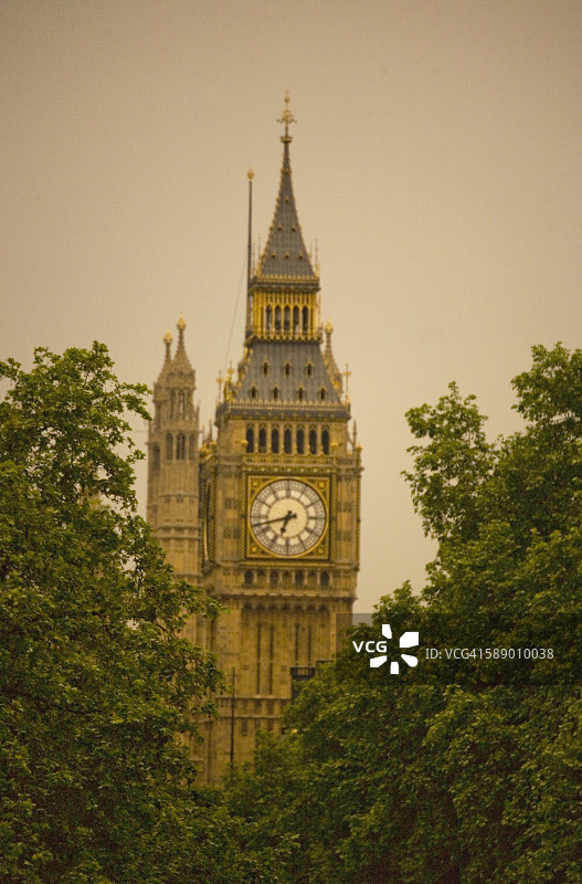 英格兰伦敦议会大厦和大本钟图片素材