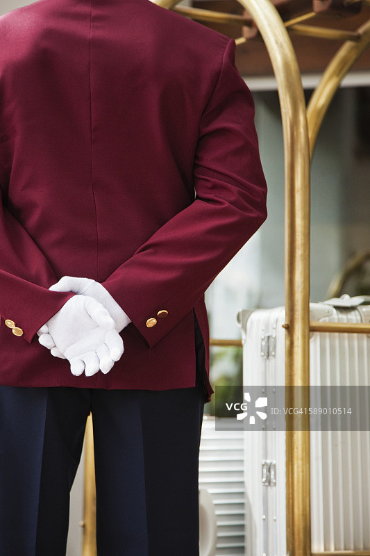 带行李的行李员图片素材