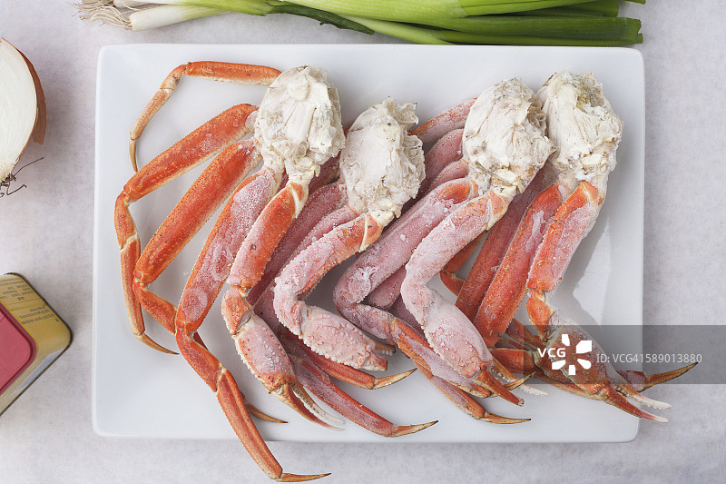 冷冻帝王蟹腿拼盘图片素材