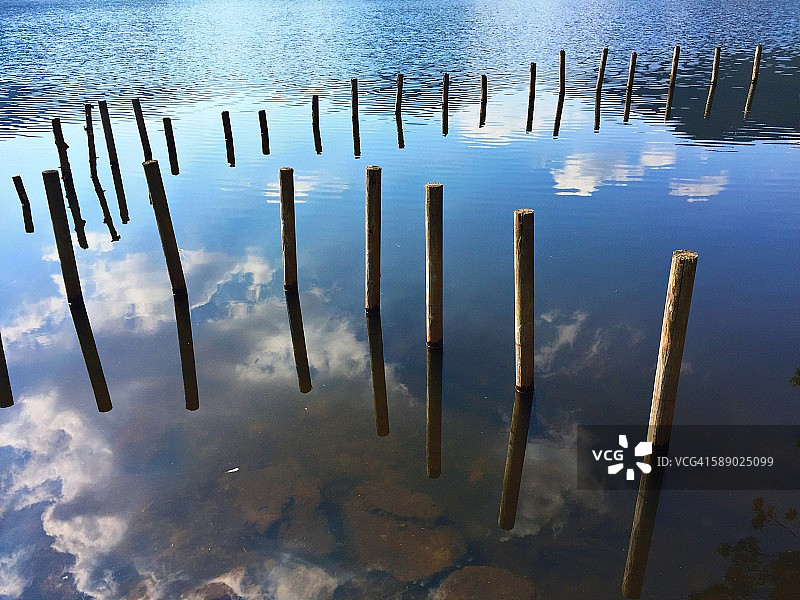 天空中的栅栏图片素材
