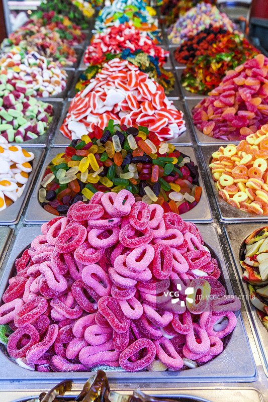 卡梅尔市场的什锦糖果图片素材