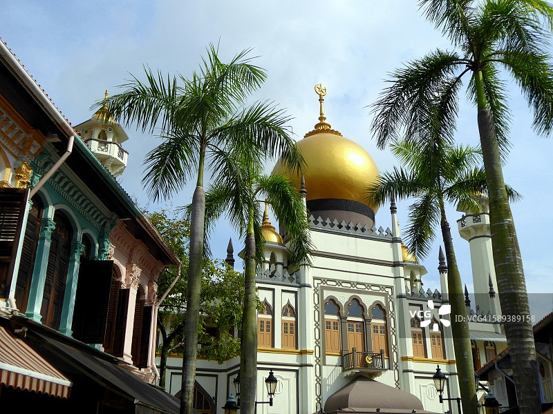 新加坡甘榜格南区的苏丹清真寺图片素材