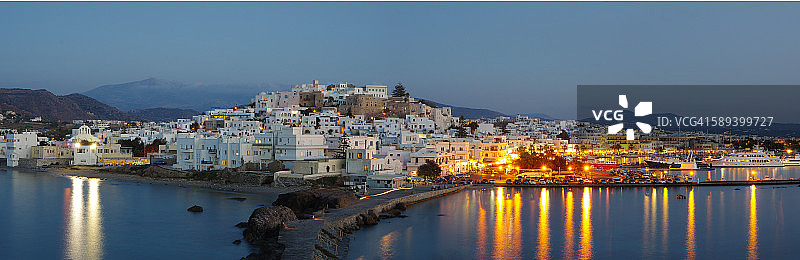 纳克索斯岛霍拉，基克拉泽斯群岛图片素材