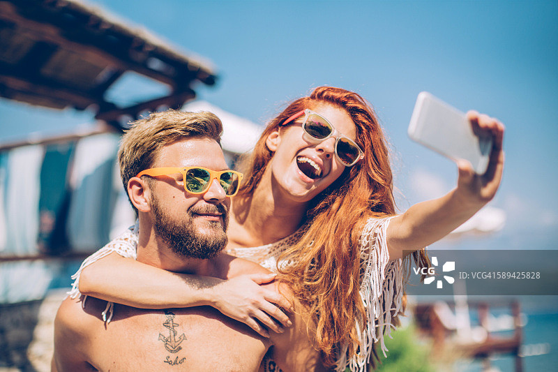 夏季自拍图片素材