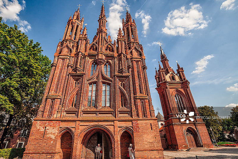 维尔纽斯圣安妮教堂外墙图片素材