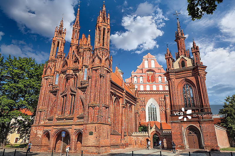 维尔纽斯圣安妮教堂和圣伯纳丁教堂图片素材