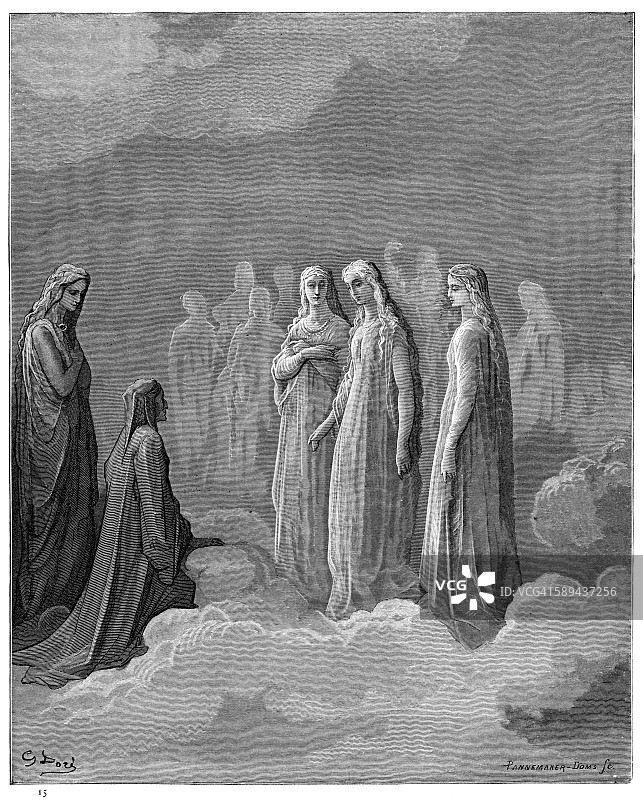 但丁《天堂篇》皮卡尔达，1870年图片素材