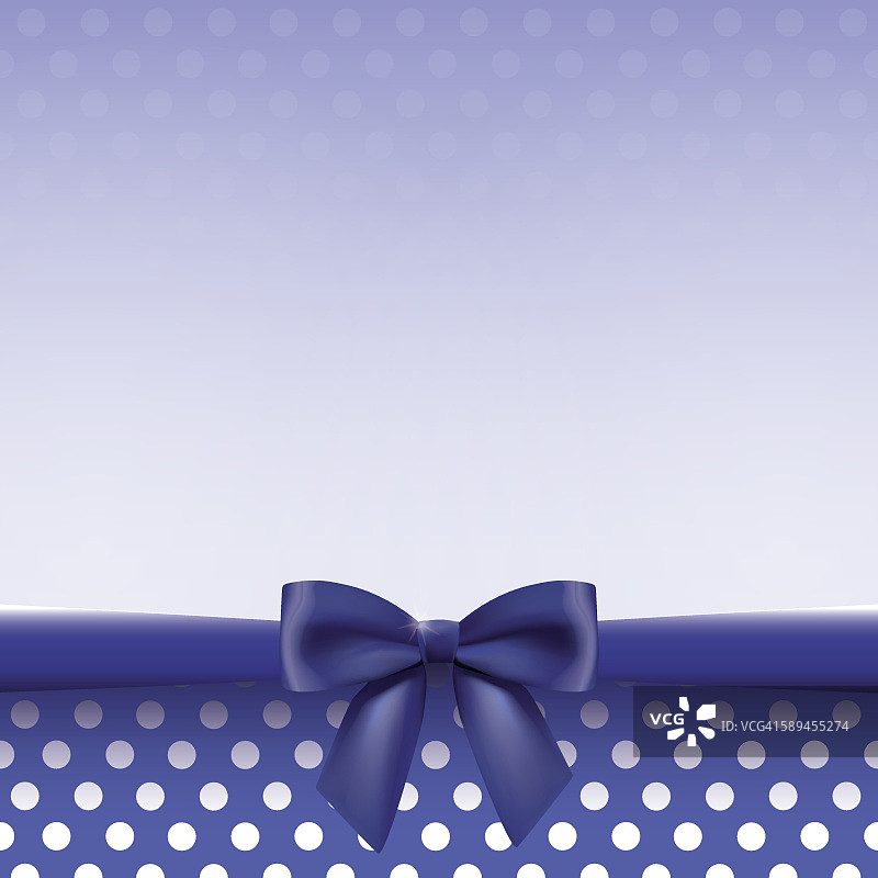 带有蓝色缎带蝴蝶结的方形背景图片素材