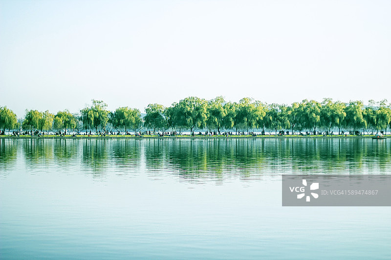 中国杭州白堤风光图片素材