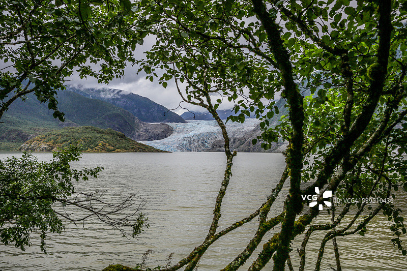朱诺的门登霍尔冰川，阿拉斯加图片素材