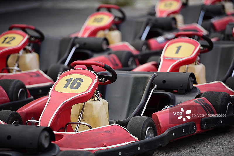 卡丁车特写镜头图片素材