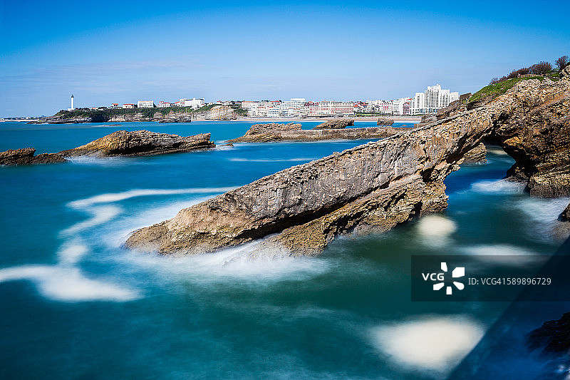 比亚里茨圣母岩风光图片素材