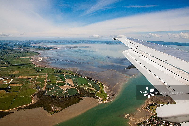 奥克兰帕胡雷胡雷海湾鸟瞰图图片素材