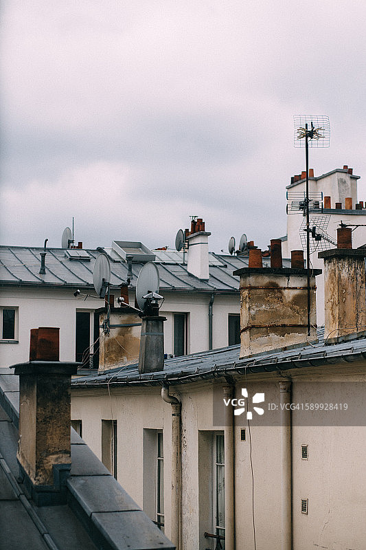 巴黎街区的屋顶图片素材