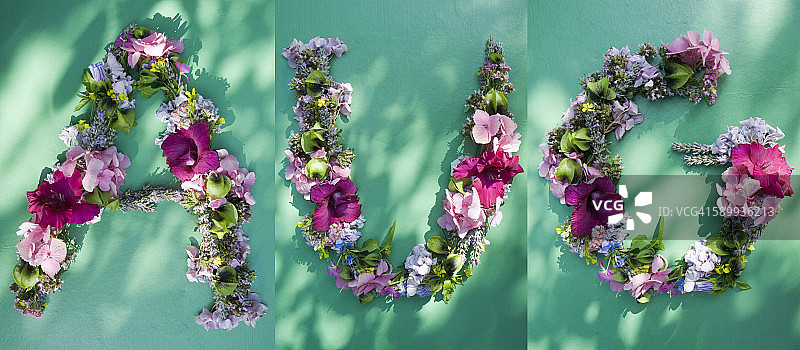 插花建筑，八月首字母图片素材