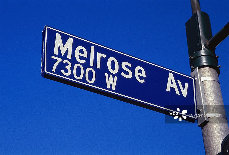 梅尔罗斯大街路牌图片素材