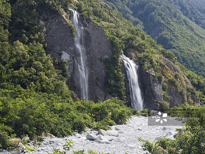 怀霍河谷的瀑布，弗朗兹·约瑟夫图片素材
