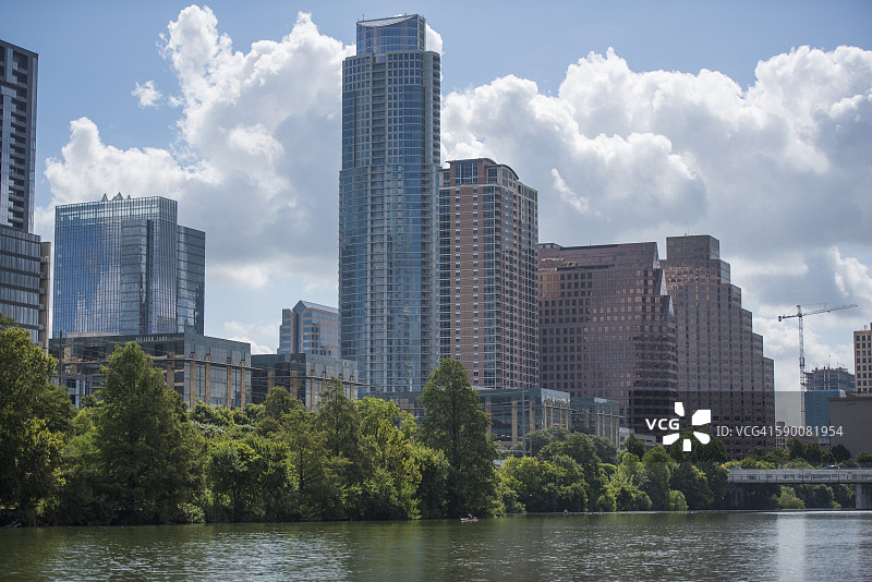 从齐尔克公园看奥斯汀市中心图片素材