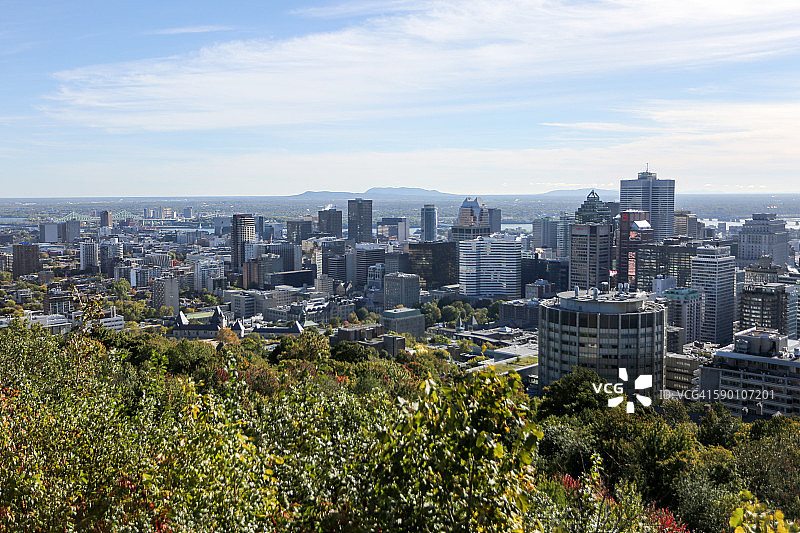 秋季的蒙特利尔天际线图片素材