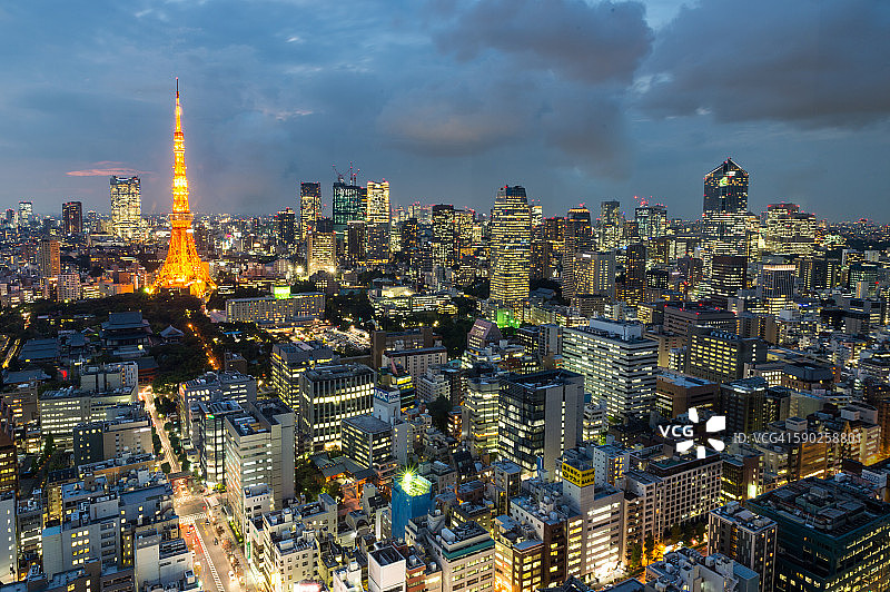 东京傍晚景色图片素材