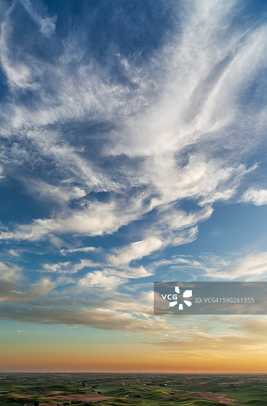 华盛顿州帕卢斯的天空和云彩图片素材