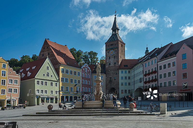 莱希河畔兰茨贝格图片素材