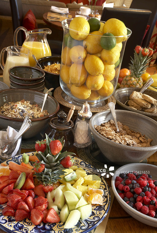 早餐自助餐台图片素材