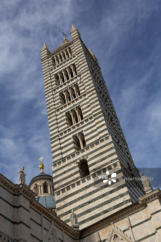 锡耶纳大教堂的钟楼图片素材
