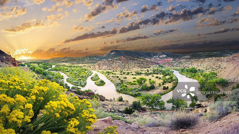 查马河景观图片素材