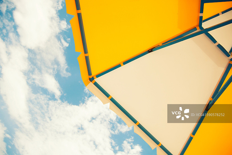 迈阿密海滩的沙滩遮阳伞图片素材