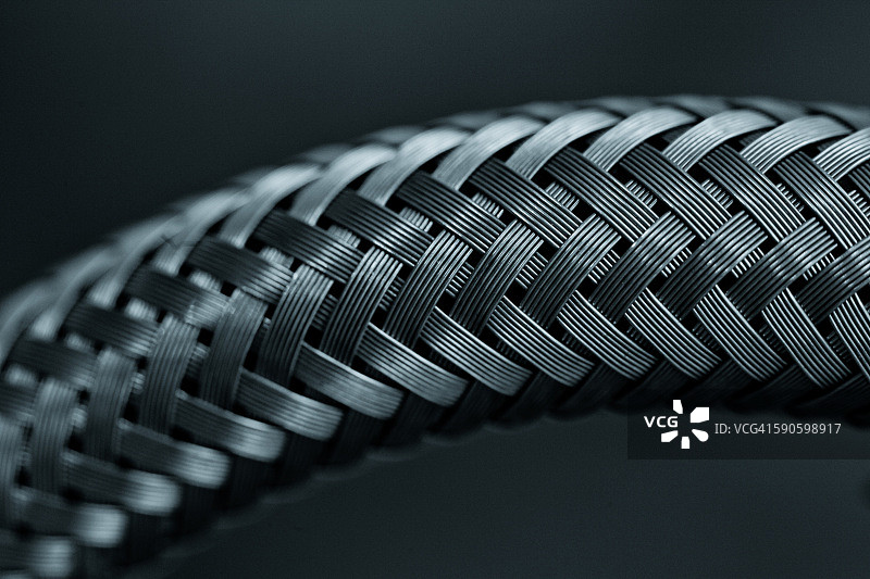 带编织金属丝屏蔽层的煤气管道图片素材