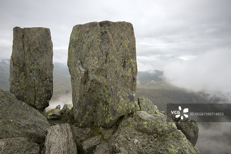 Tryfan峰：亚当与夏娃图片素材