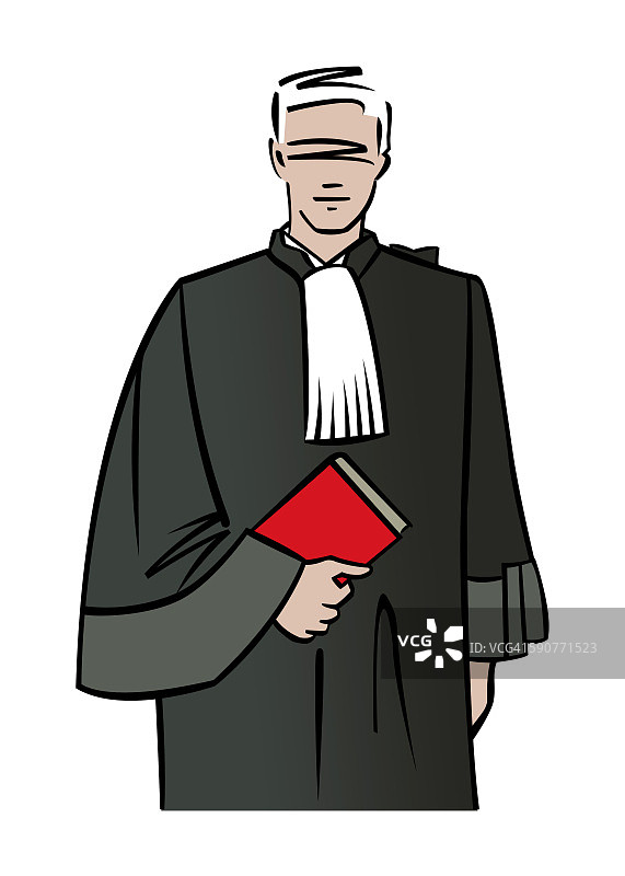 男性裁判插画图片素材