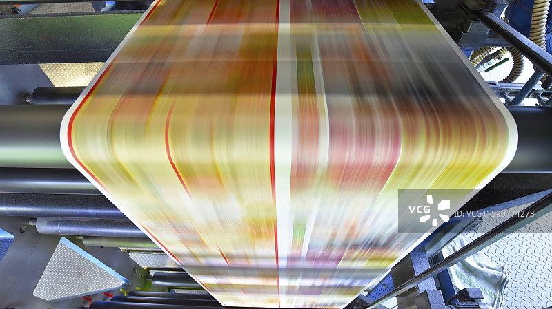 印刷车间里的印刷机图片素材