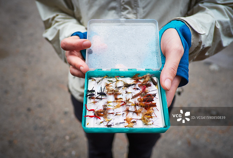 飞蝇钓具特写图片素材