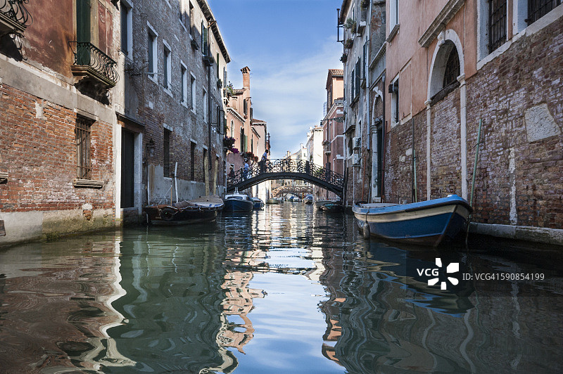 威尼斯区运河一景图片素材
