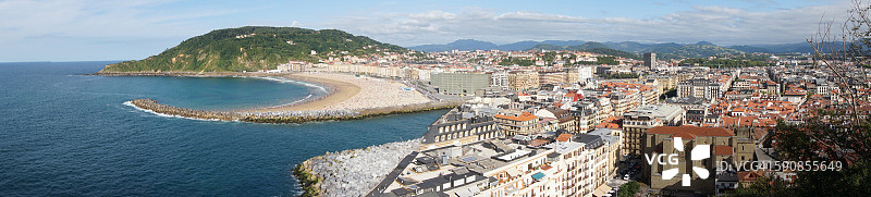 西班牙圣塞瓦斯蒂安全景图片素材