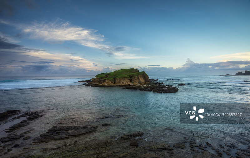 龙目岛的乌龟岛图片素材