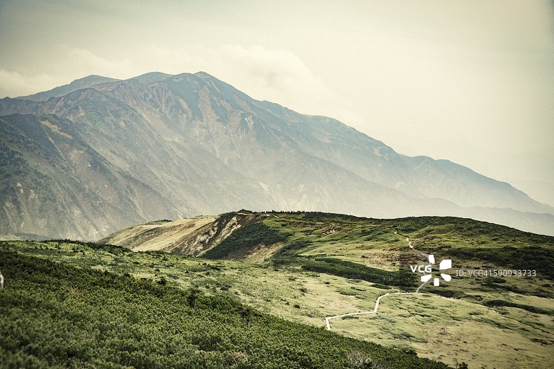 通往日本白山的山路图片素材