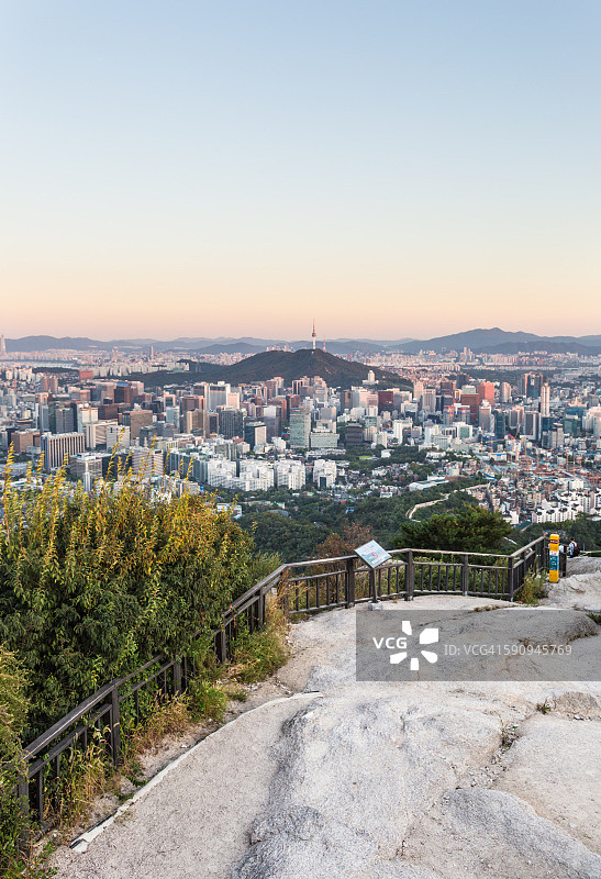 韩国首都首尔的日落图片素材