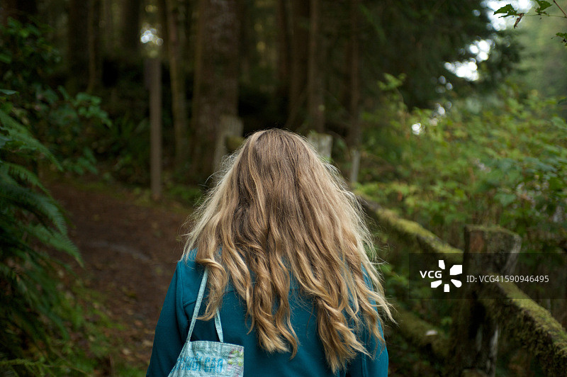 在森林里散步图片素材