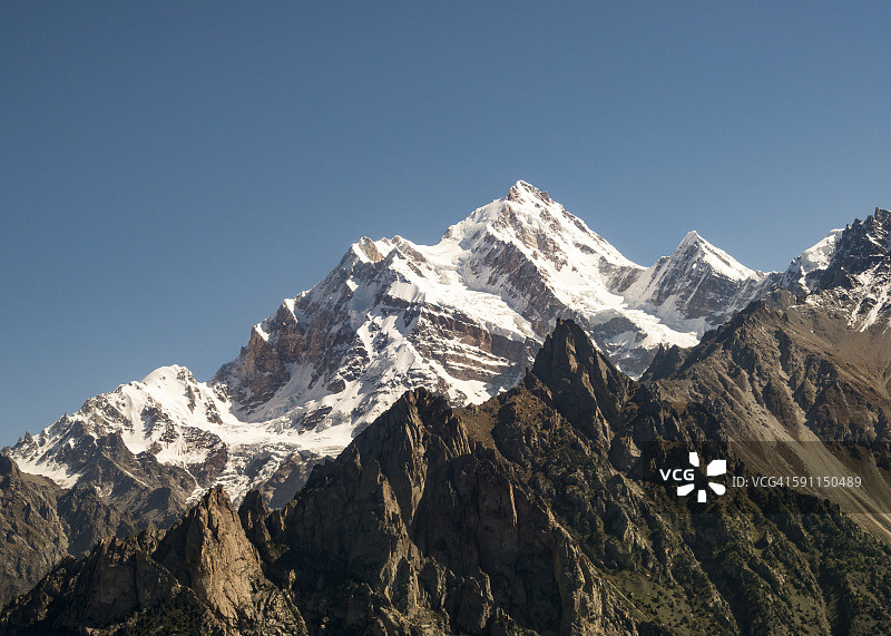 拉卡波希峰鸟瞰图片素材