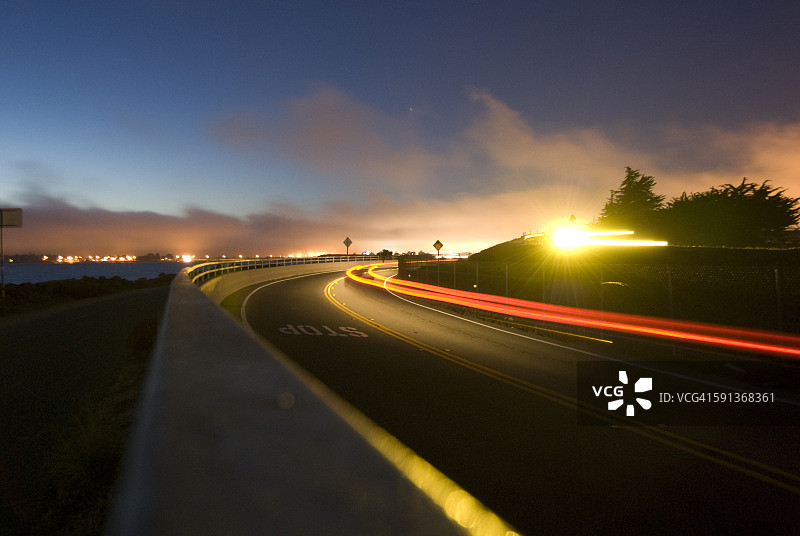 转弯处风光图片素材