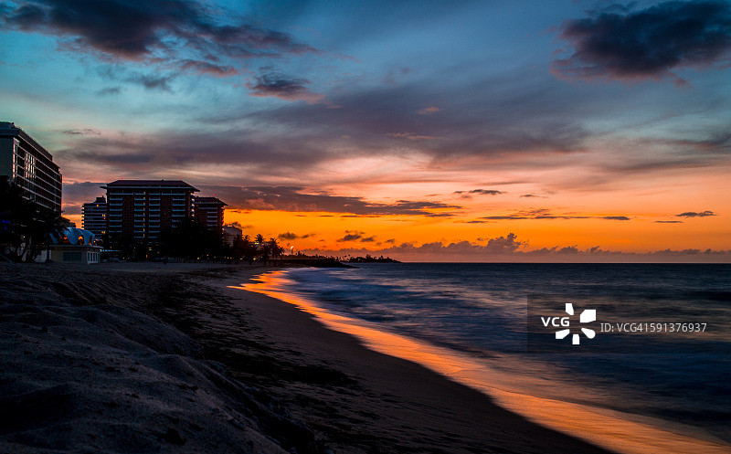 圣胡安孔达多海滩日落图片素材