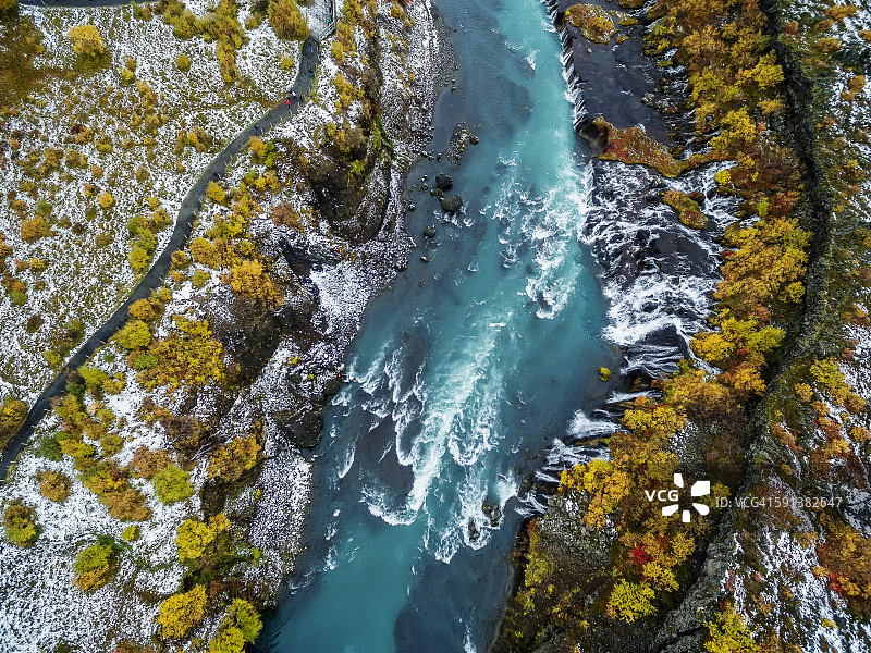 冰岛赫伦福斯瀑布图片素材
