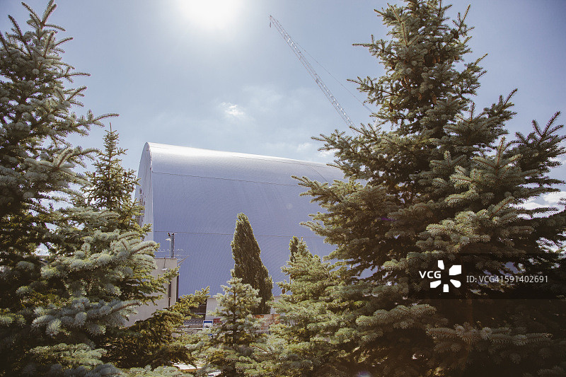 切尔诺贝利隔离区核反应堆现代建筑防护景观图片素材