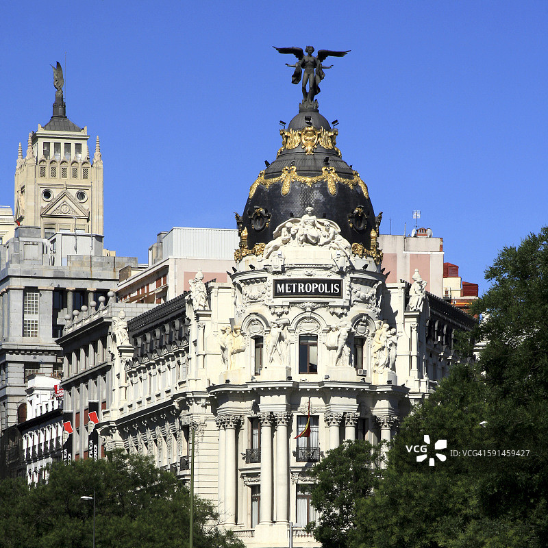 西班牙马德里大都会大厦图片素材