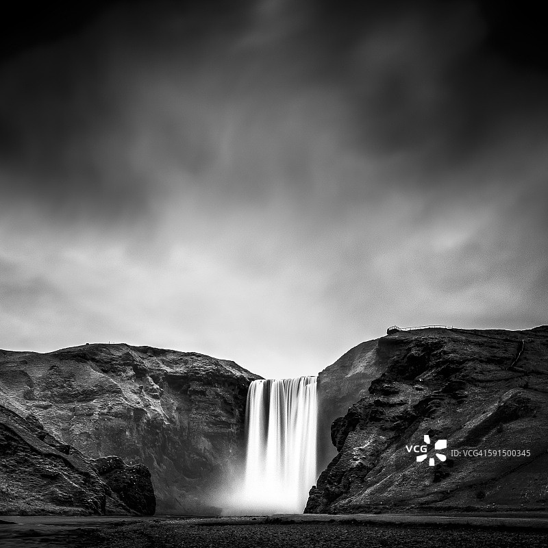 冰岛斯科加瀑布图片素材