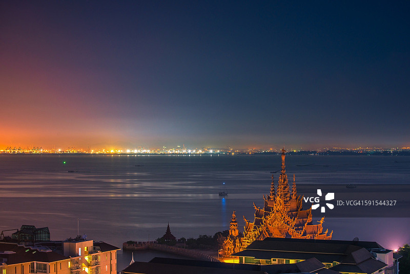 真理寺夜景图片素材
